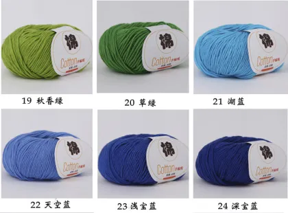 Wholesale Organic Cotton Yarn in Sparkle Hollow Dyed 4ply Knitting Thread