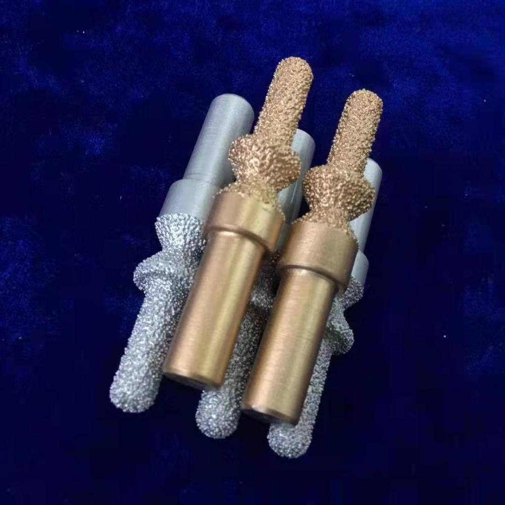 Brazing Diamond Shaped Grinding Head Coarse Particle Size