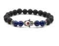 Gemstone Evil Eye Volcano Lava Armband