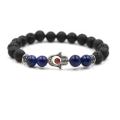 Gemstone Evil Eye Volcano Bracelet de lave