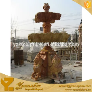 outdoor antique marble tiered water fountains with lion statue