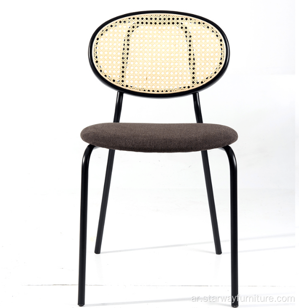 التصميم الحديث كرسي الطعام الخشبي الراتان الخشبي