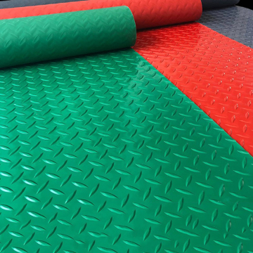 Anti Slip Coin Design PVC Floor Mat Rubber Garage Flooring Rolls