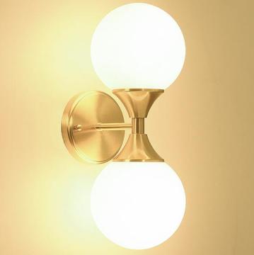 Lampe de chevet de chambre dorée de luxe