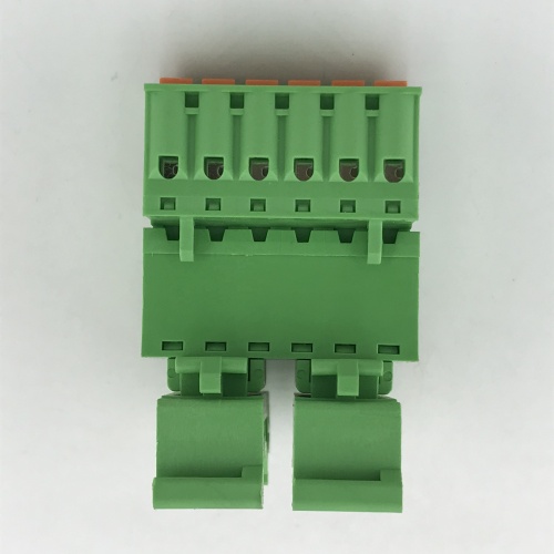 Din rail mounted Pluggable spring terminal block