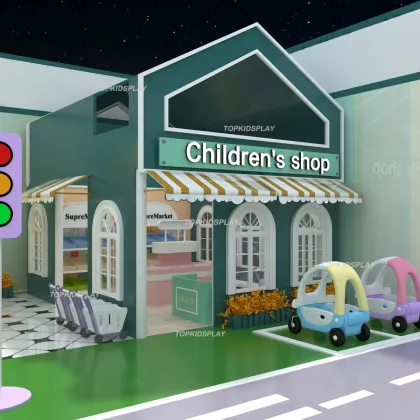 Custom Post Office-Themed Children's Role Play House for Indoor Playgrounds