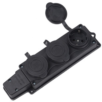Waterproof Power Socket 3 Outlet 16A 250V Power Cord