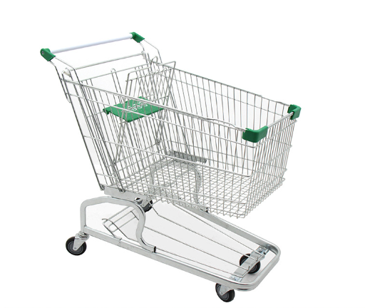 Supermarket PU wheels German Shopping Trolley