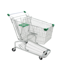 Supermarket PU wheels German Shopping Trolley