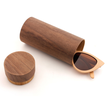 Custom Walnut Wood Boxes with Logo for Tube Bamboo Glasses Packaging