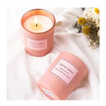 Valentine's Day electroplated spray glass scented candle