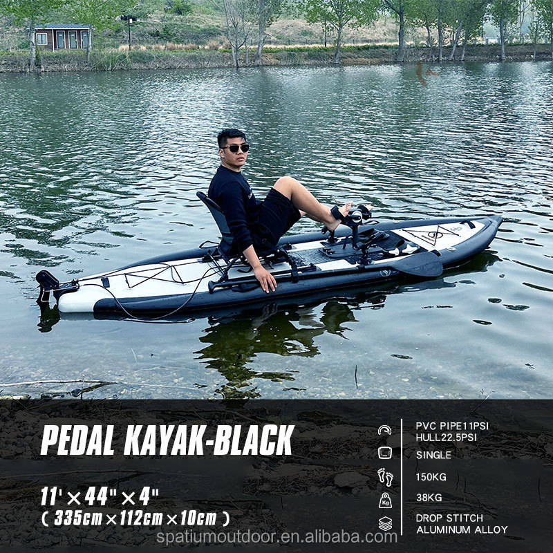 Spatium 2024 High-Quality Drive System Propeller Sit-On-Top Fishing Pedal Kayak for Adults