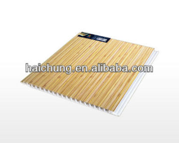 pvc panel ceiling wall of yellow wood color