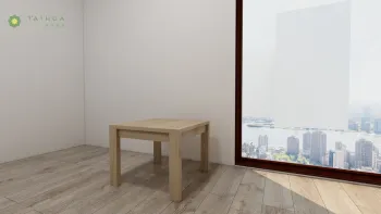 Light Grey Walnut Square Coffee Table End Table
