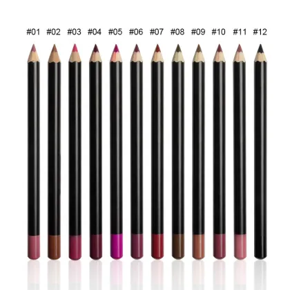 Private Label Matte Cream Pencil Brown Lip Liner with Logo