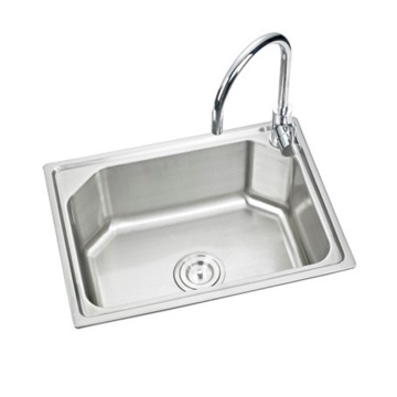 Rechte Ecke Einer Schüssel Lavabo Waschbecken in Edelstahl für Küchen