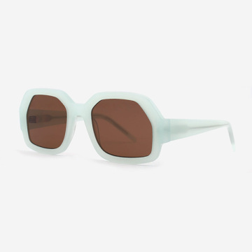 Polygon and Dimensional Acetate female Sunglasses