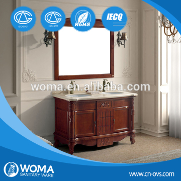 WOMA 2001B solid wood bath vanity bathroom sink base cabinets double mirror bath vanity