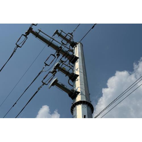 ট্রান্সমিশন ইস্পাত পাইপ মেরু 10KV