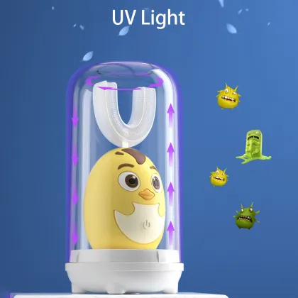 U shaped silicone kids autobrush electric toothbrush for children