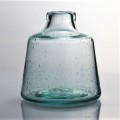 Flower Green Bubble Glass Vase Recycled Glass Bottles