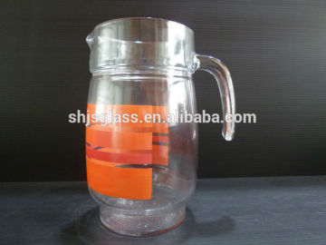 beautiful glass tea pot with lovely printing