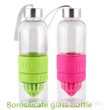 2016 novos produtos garrafa de água de vidro com canudo