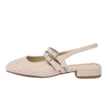 Mules with laces at the back