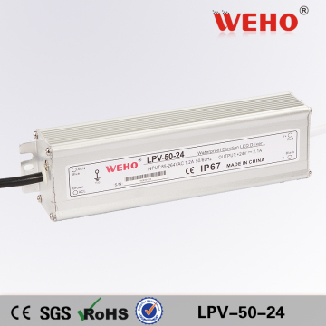 Cooling Aluminum shell 2a switching power supply 50w 24 volt led power supply
