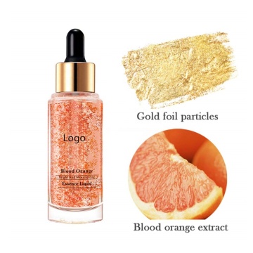 OEM Organic Vitamin C Blood Orange 24K Gold Foil sérum pour l'éclaircissement de la peau