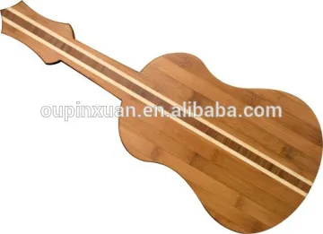 100% Bamboo Ukulele shap Bamboo Cutting Board new design hot sale bamboo pizza cutting board