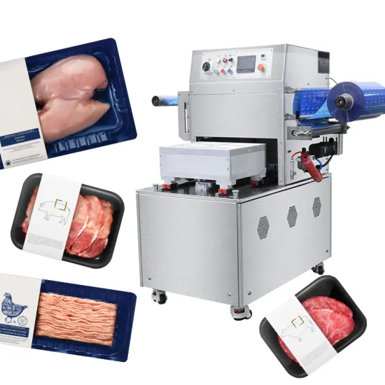 HVT-450M/2 Hualian Industrial Map Air Sucking Gas Flushing Meat Food Skin Tray Chamber Vacuum Sealer