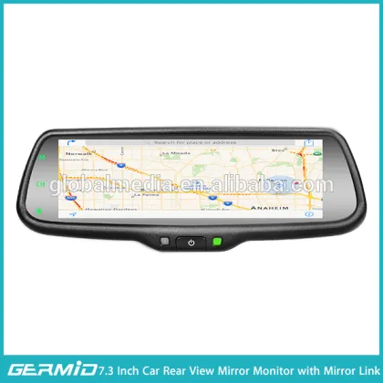 connected car technology wireless mirror link with 7.3 inch full display HD lcd monitor