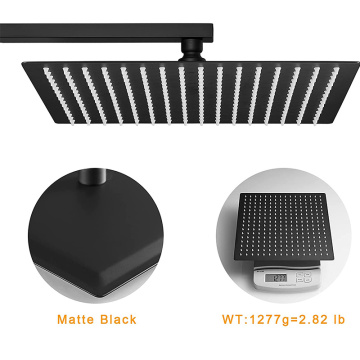 Matte Black Rain Shower Head For Taps Aquasource