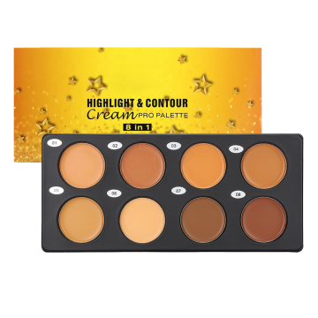 Long Lasting Waterproof Highlight Contour Palette for Dark Skin Tones