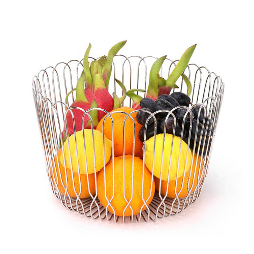 cesta de frutas de malha de aço inoxidável