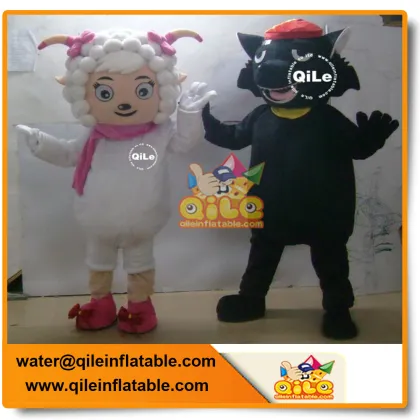 Radiant and Big Big Wolf mascot party costume for kids