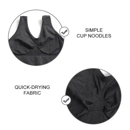 Seamless Wireless Push-Up Sports Bra for Women