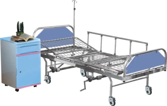Stainless Steel Manual Double-Rocker Care Beds