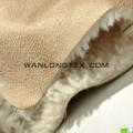 Faux Suede Fabric Berikat Berber Fleece untuk Pakaian