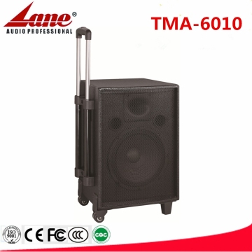 Lane Portable active PA system with 10" woofer,12V/12AH rechargeable battery and VHF wireless microphone TMA-6010