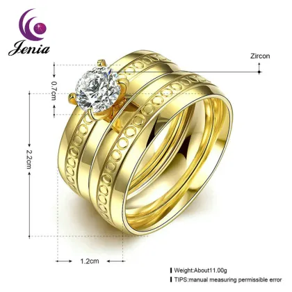 Jenia Cheap Wholesale Jewelry 18k Gold Plated Jewelry Teenage Fashion Jewelry Ring