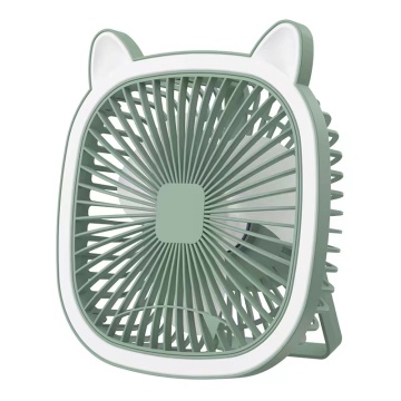 1200mAh USB Portable Rechargeable Fan with Lamp - Perfect for Camping, Office, Bedroom Gifts