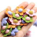 100PCS niedliche bunte Harz Gänseblümchen Kamelie Blume Cabochon Ornamente Scrapbooking Diy Hair Bow Center Dekor