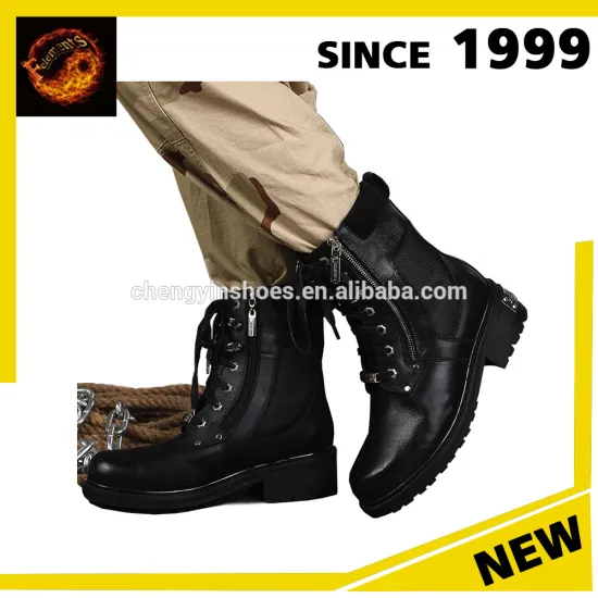 2017 Latest Wholesale thermal shoes winter warm men fur lined genuine leather boots