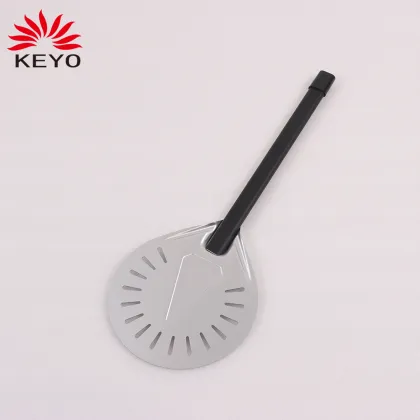 Homemade Pizza Bread Bakers Kitchen Tool Aluminum Alloy Metal Perforated Pizza Shovel