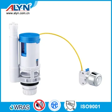 Adjustable WRAS wire-control dual toilet flush valve ABS water tank fitting