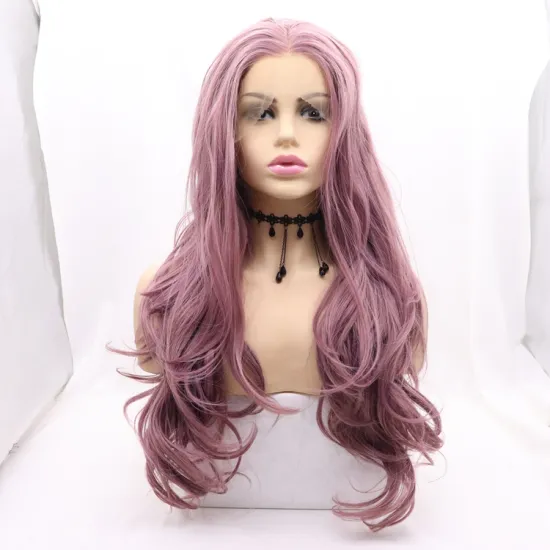 Vigorous mono long premium high quality straight wholesale black women synthetic hair wigs with lace fro