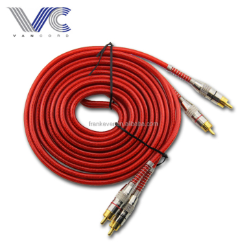 Kabel RCA 2R-2R Lelaki Merah 3.8mm ke Lelaki
