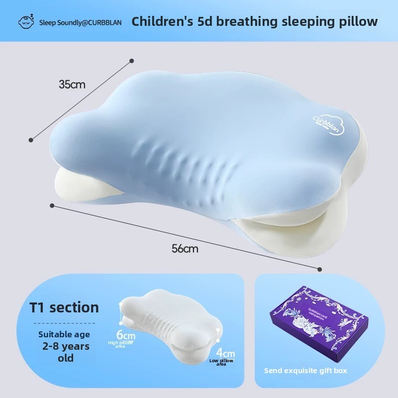CURBBLAN Kids 5D Breathing Sleep Pillow